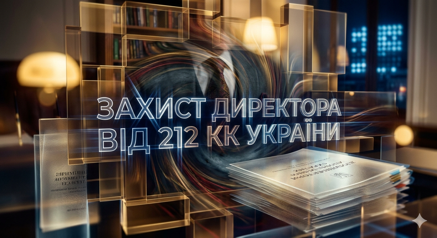 Захист директора від ст. 212 КК України — адвокатське бюро Поклад та Партнери